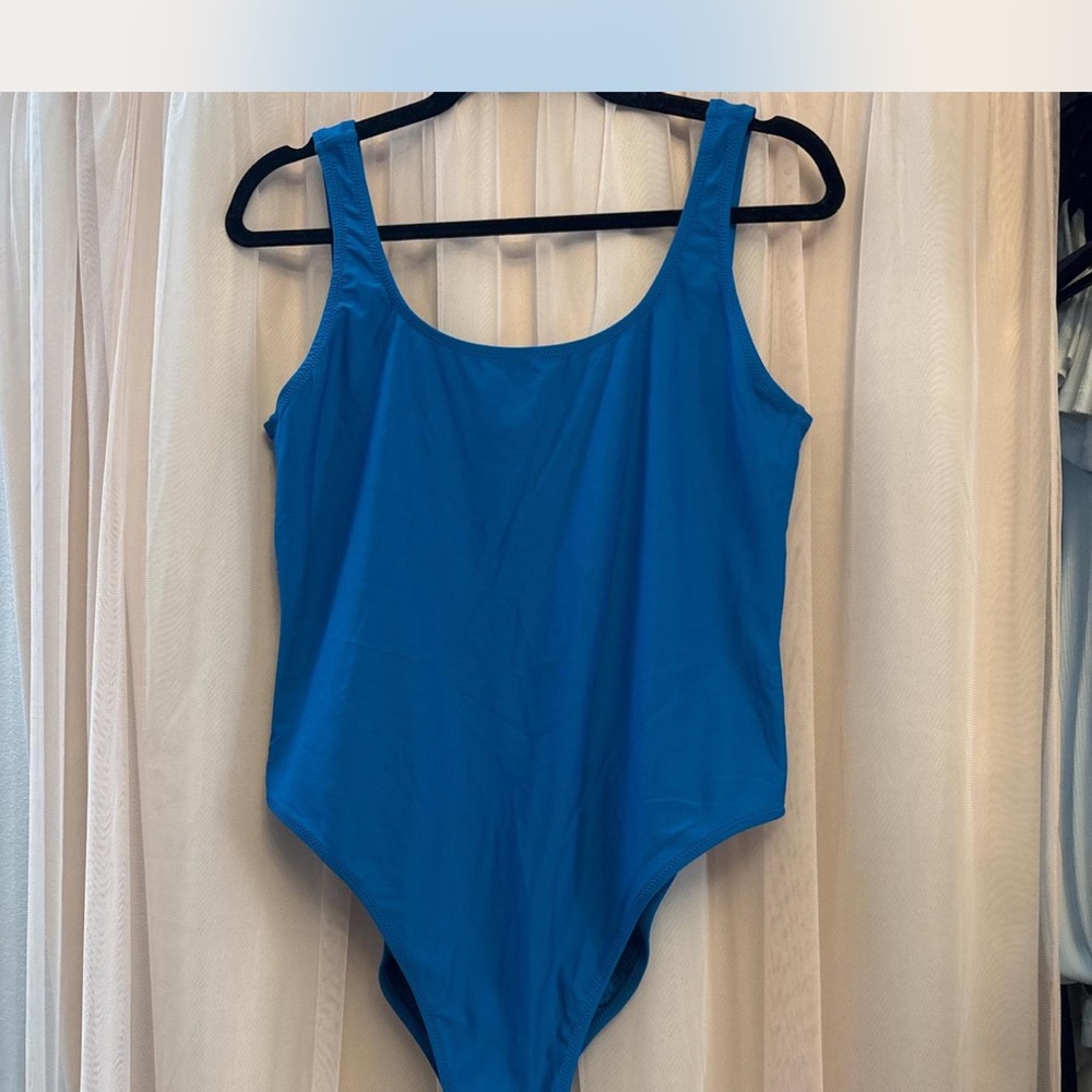 Volcom Blue Scoop Neck One-Piece Swimsuit